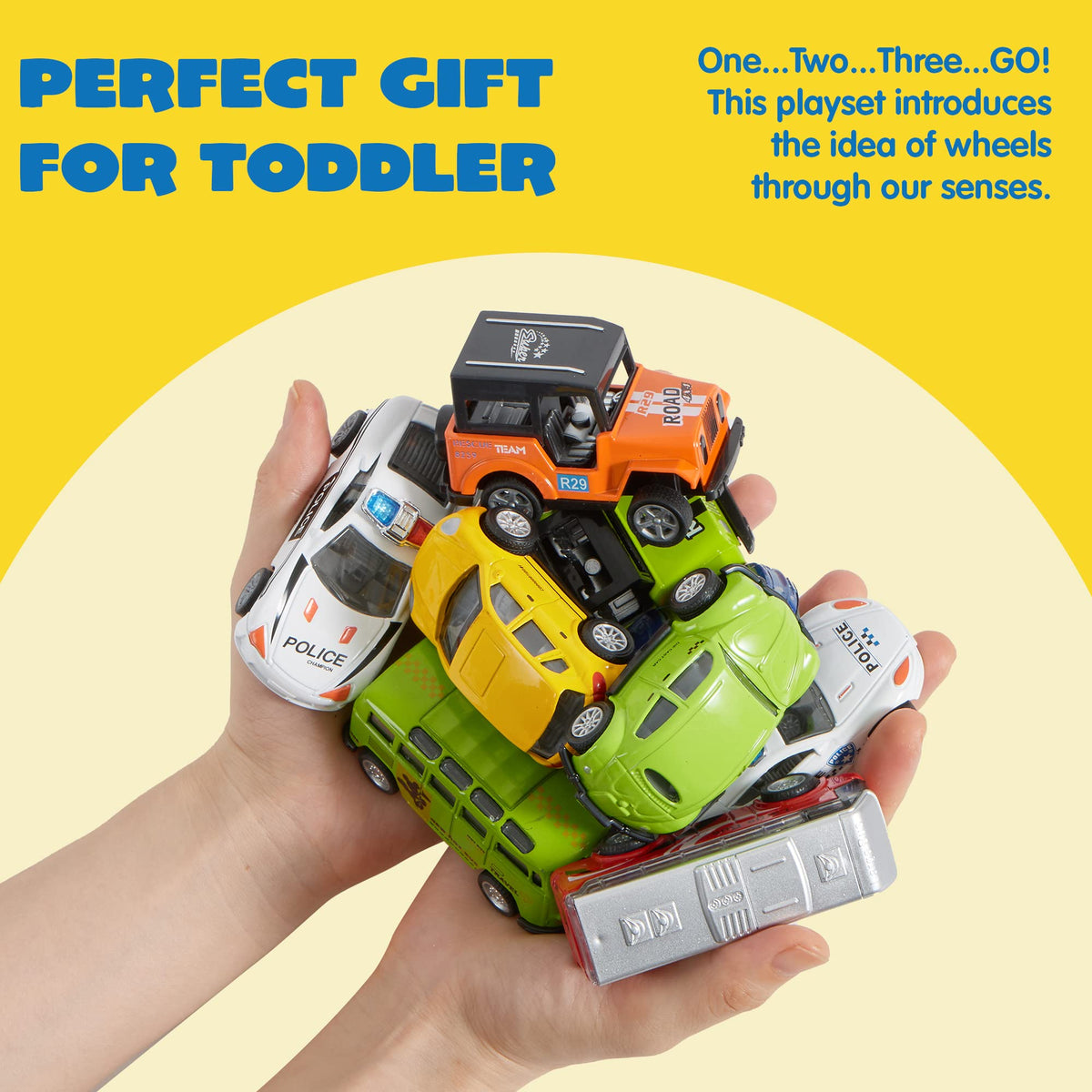 VROOMIX 20-Piece Die-Cast Pull-Back Race Car Toy Set for Kids