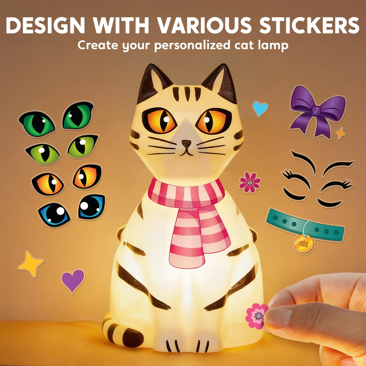 Klever Kits Paint Your Own Cat Night Light Craft Kit