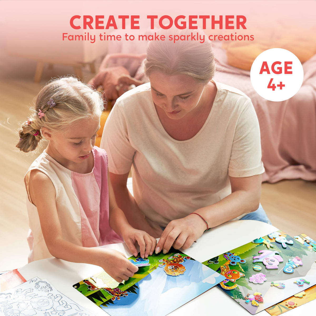 Klever Kits No-Mess Animal Foil Art & Sticker Activity Kit