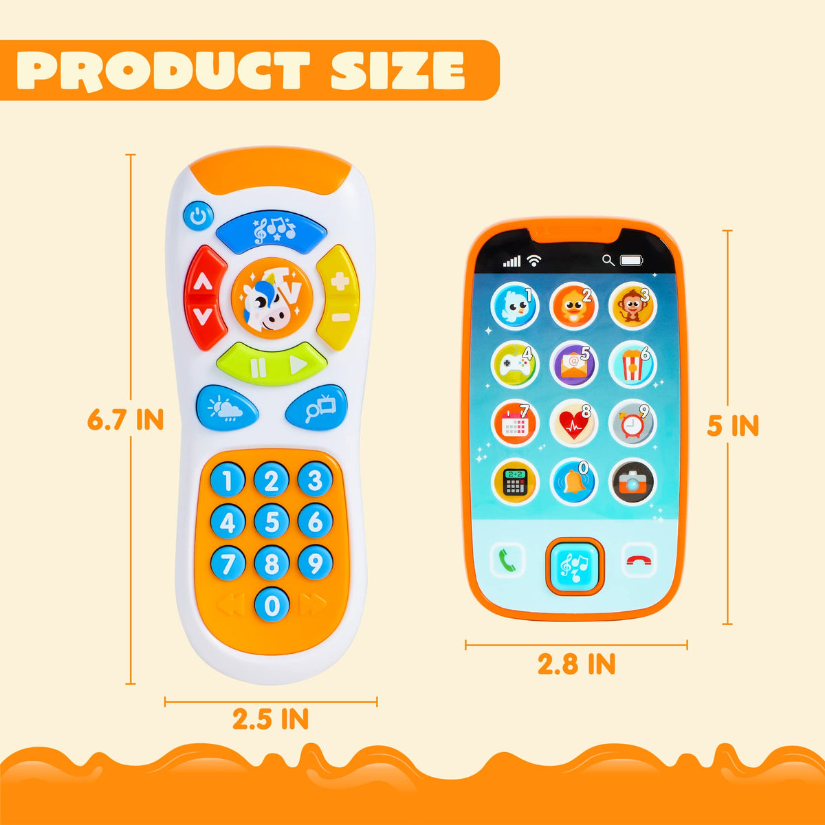 Play-Act Remote Control Smartphone Toy with Music - Kids Learning Toy