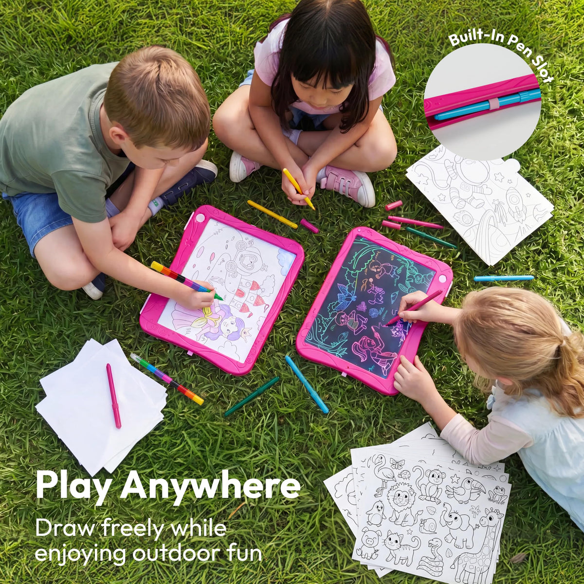 Klever Kits 2-in-1 Neon LED Drawing Tablet & Light-Up Tracing Pad