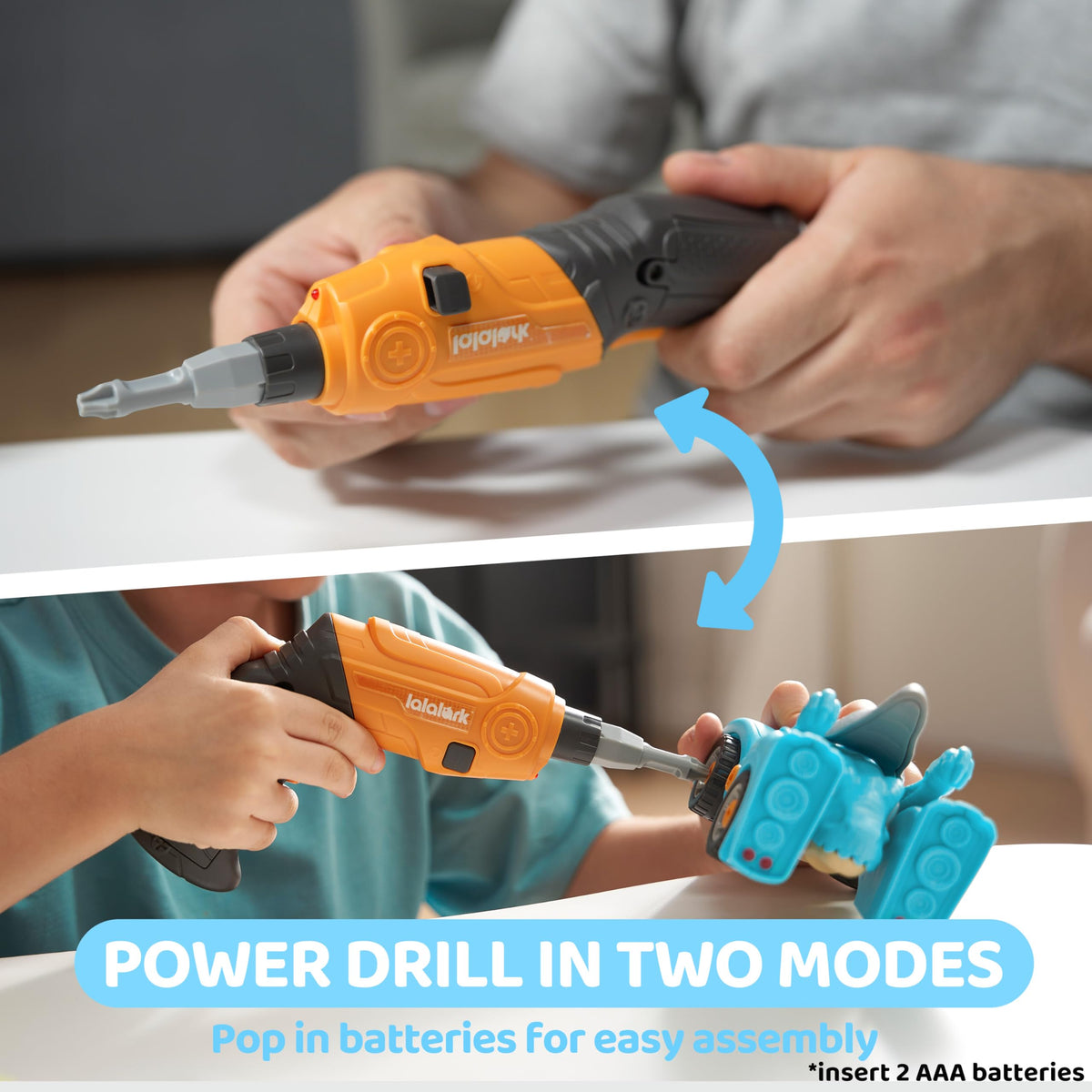 Play-Act Dinosaur Take Apart Car Toy - Electric Drill STEM Building Set