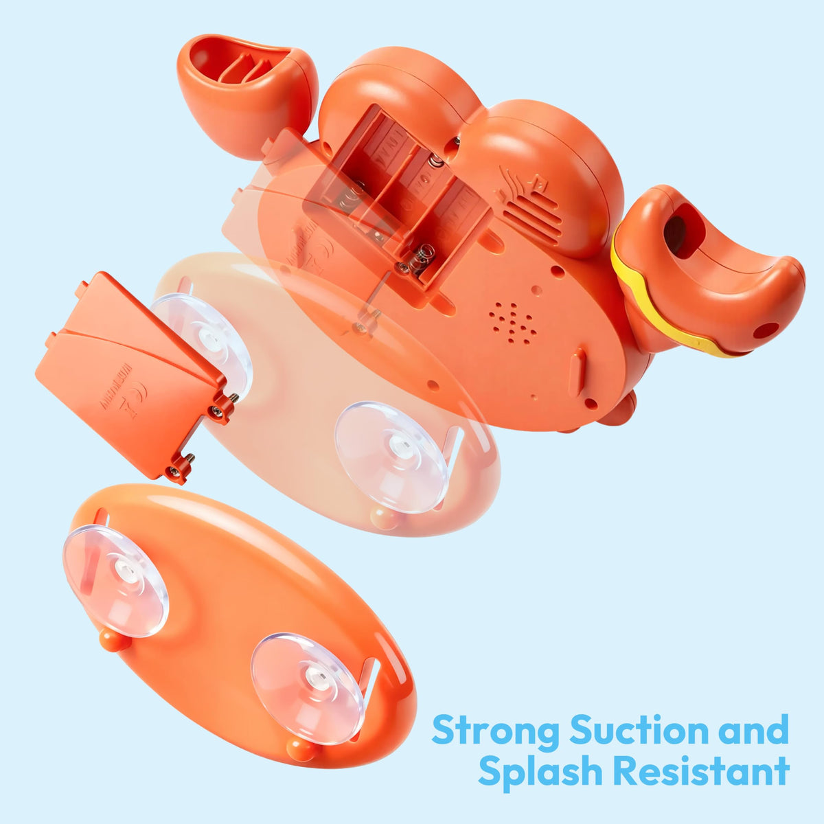 Play-Act Crab Bubble Machine Bath Toy - Music, LED Lights for Kids 2-4