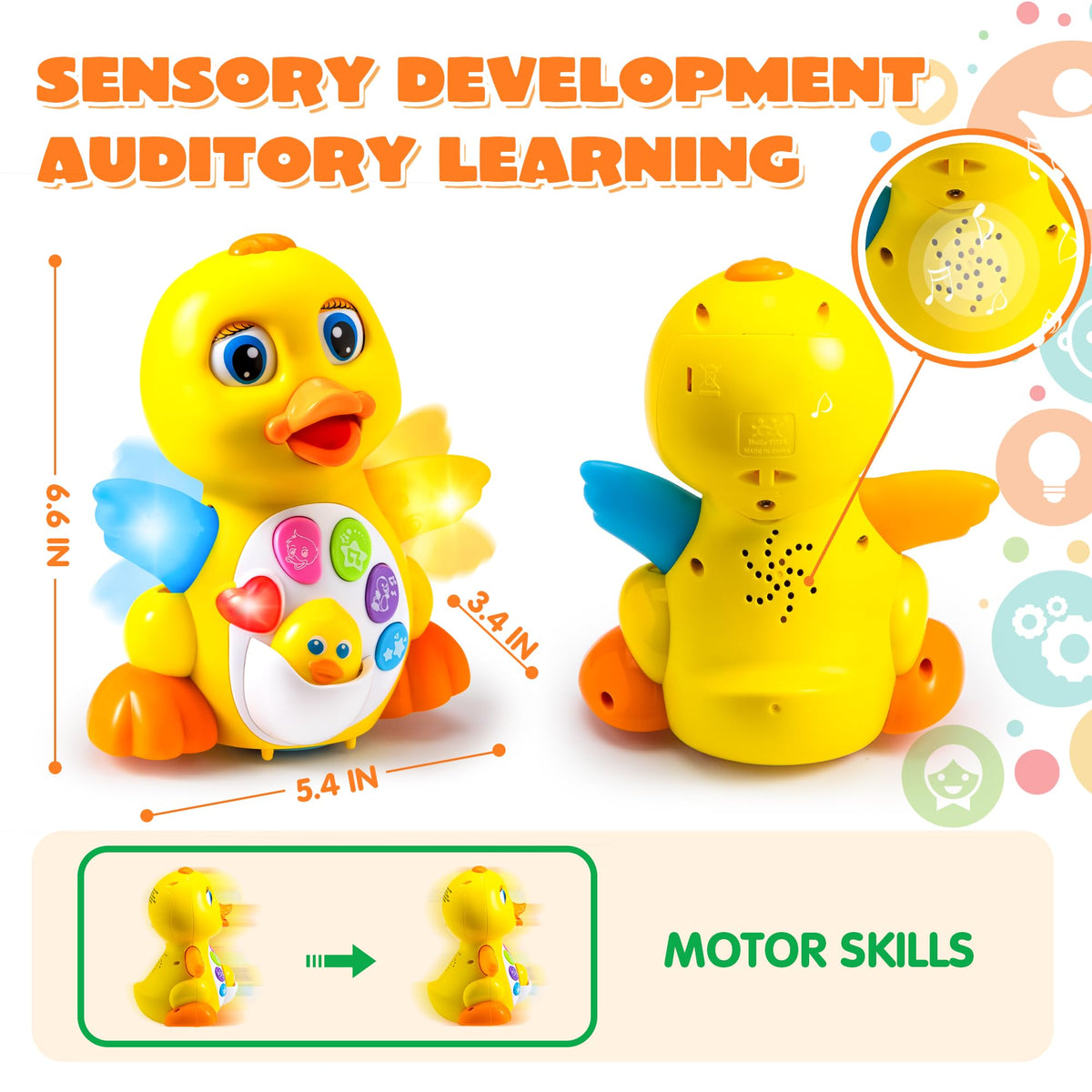 Play-Act Dancing Duck - Crawl, Dance, Learn With Music & Lights
