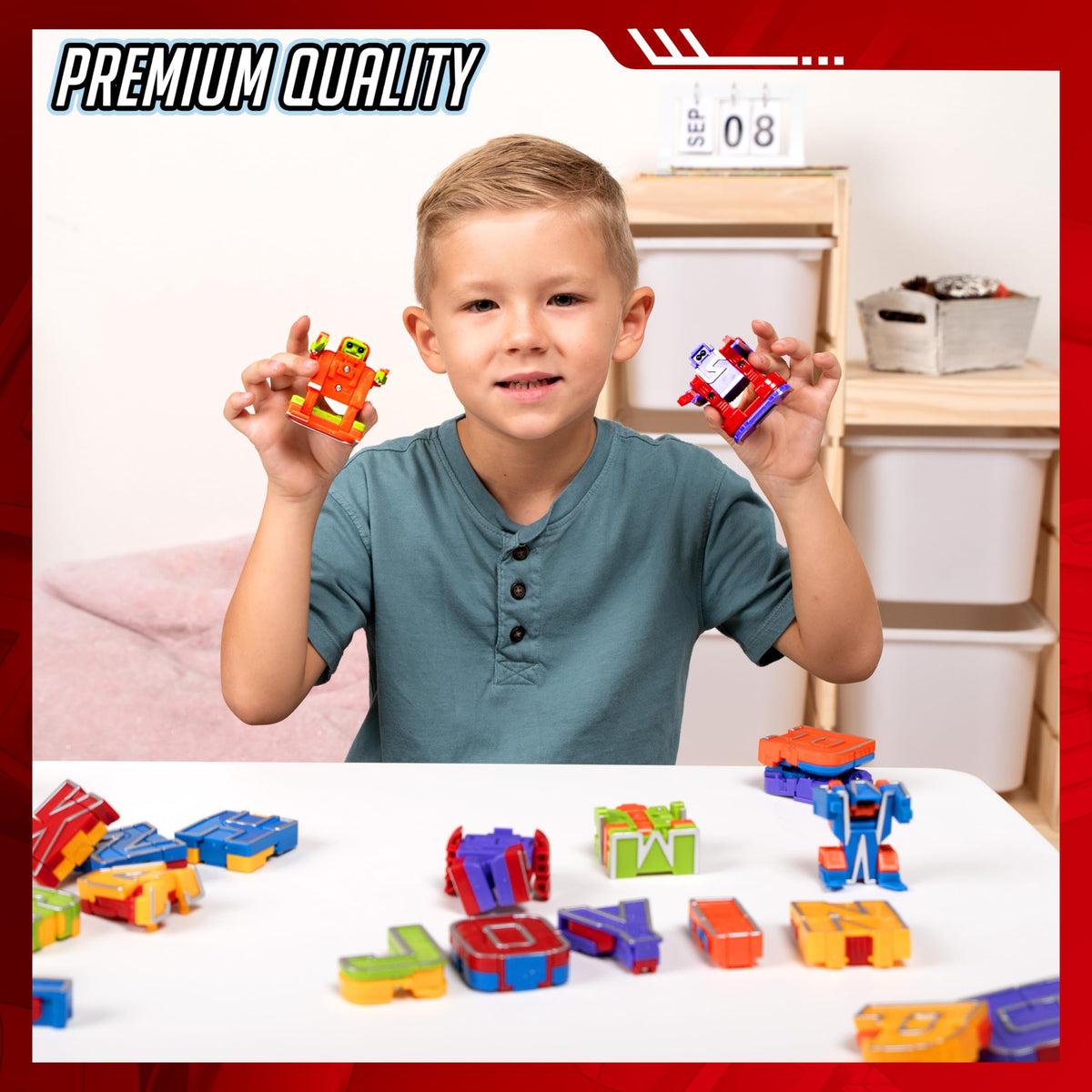 Play-Act Alphabet Robots Toys - ABC Learning & Education Toy for Kids 3-8