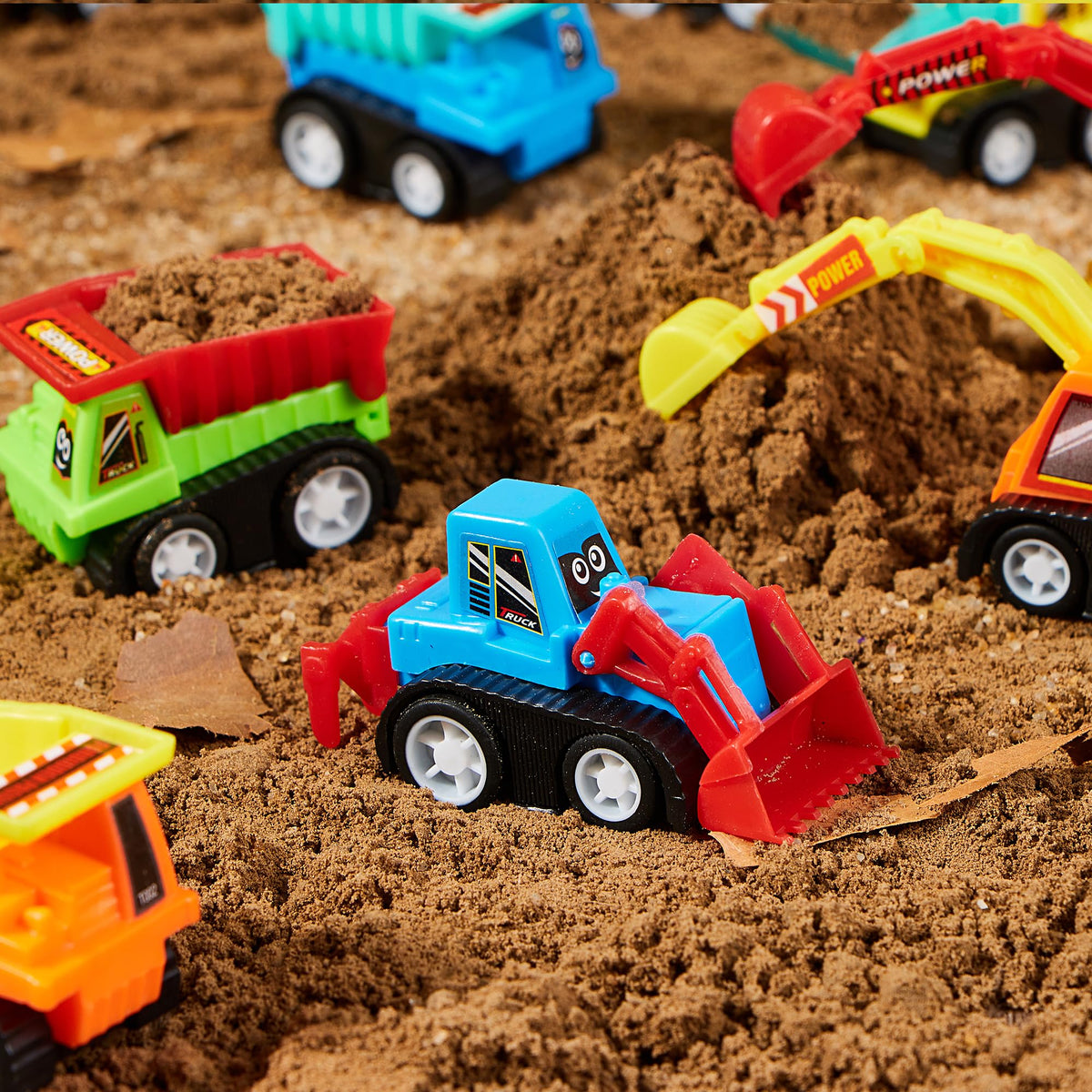VROOMIX 12-Piece Mini Construction Vehicle Toy Set for Kids