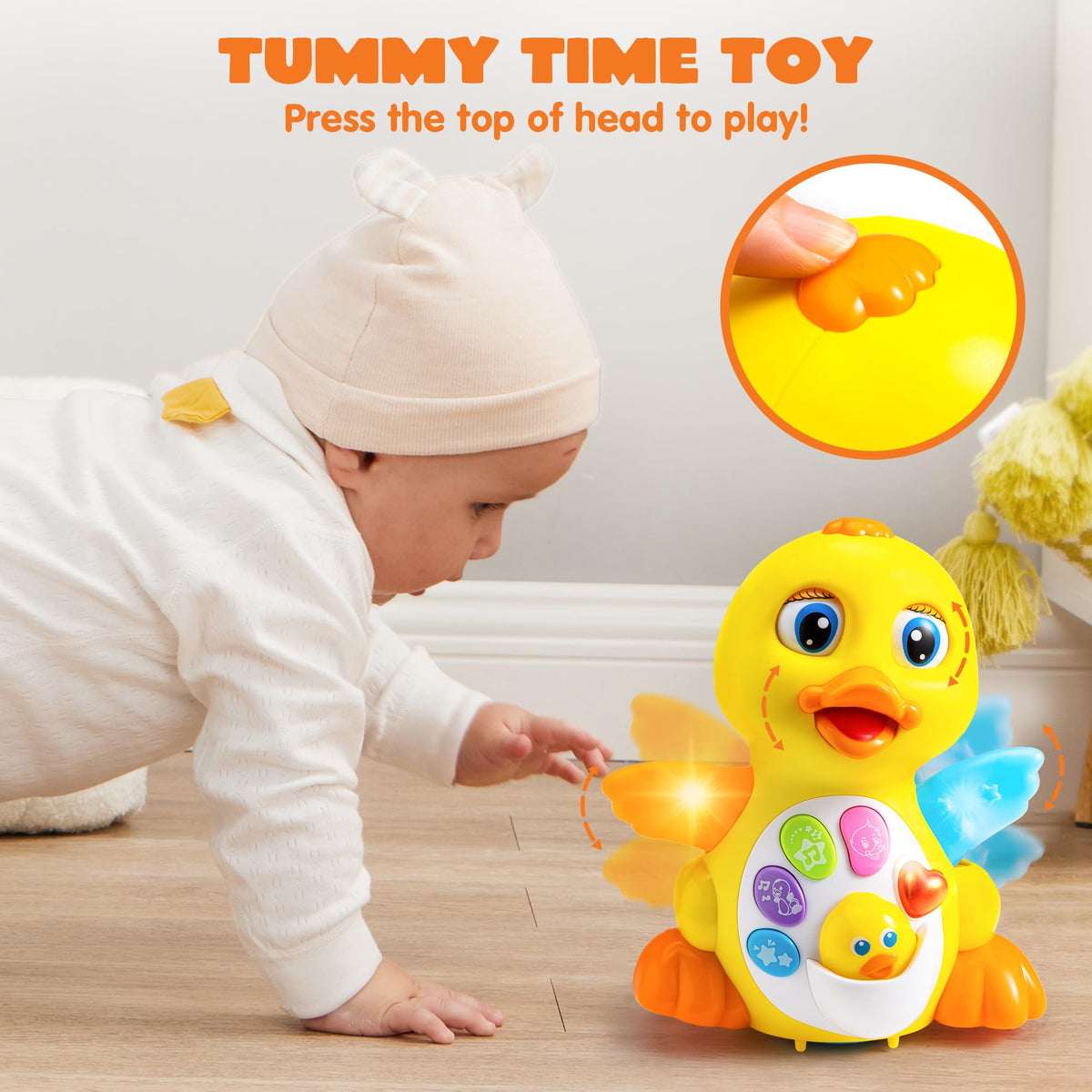 Play-Act Dancing Duck - Crawl, Dance, Learn With Music & Lights