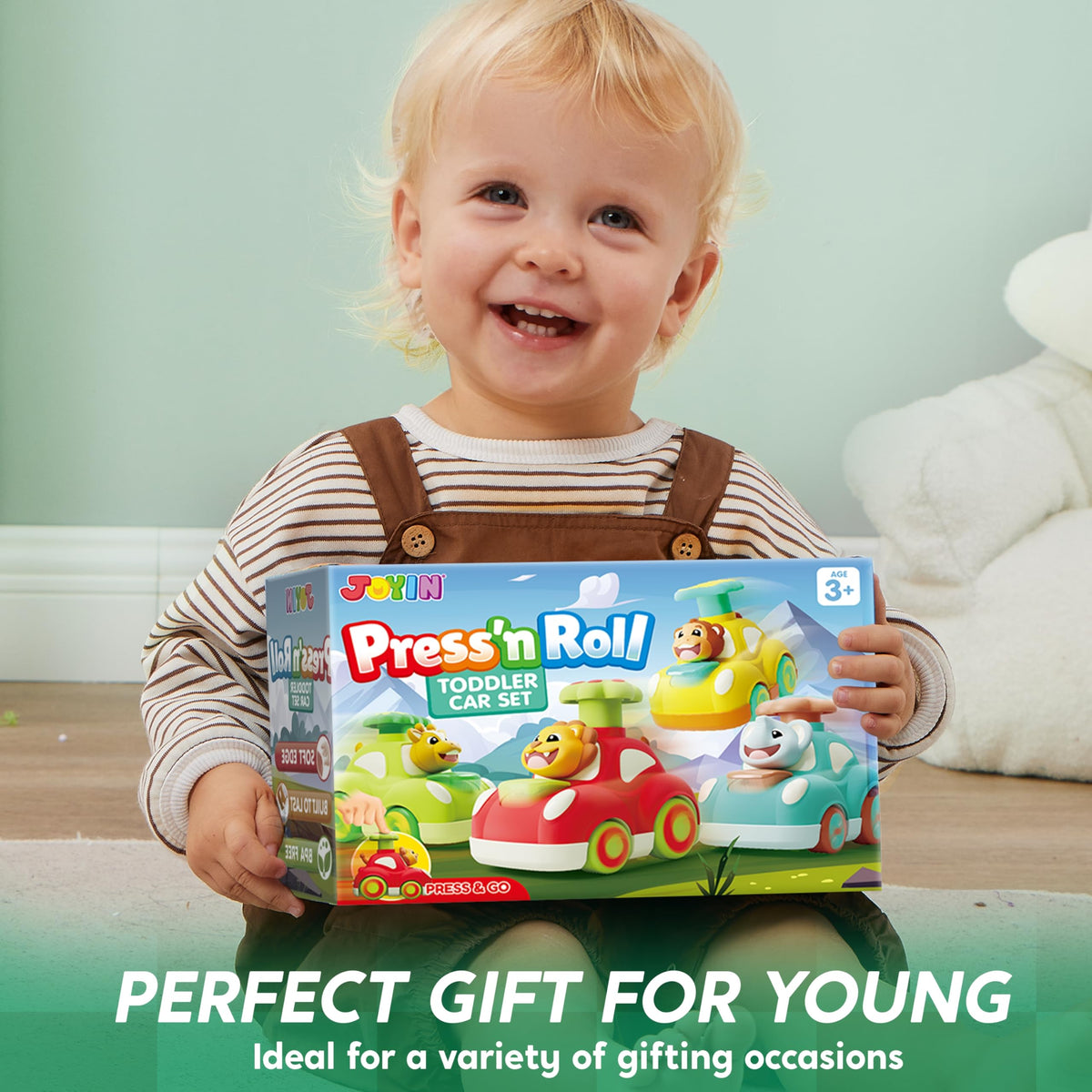 VROOMIX Press 'n Roll 4 Pcs Toddler Pressing Car Set