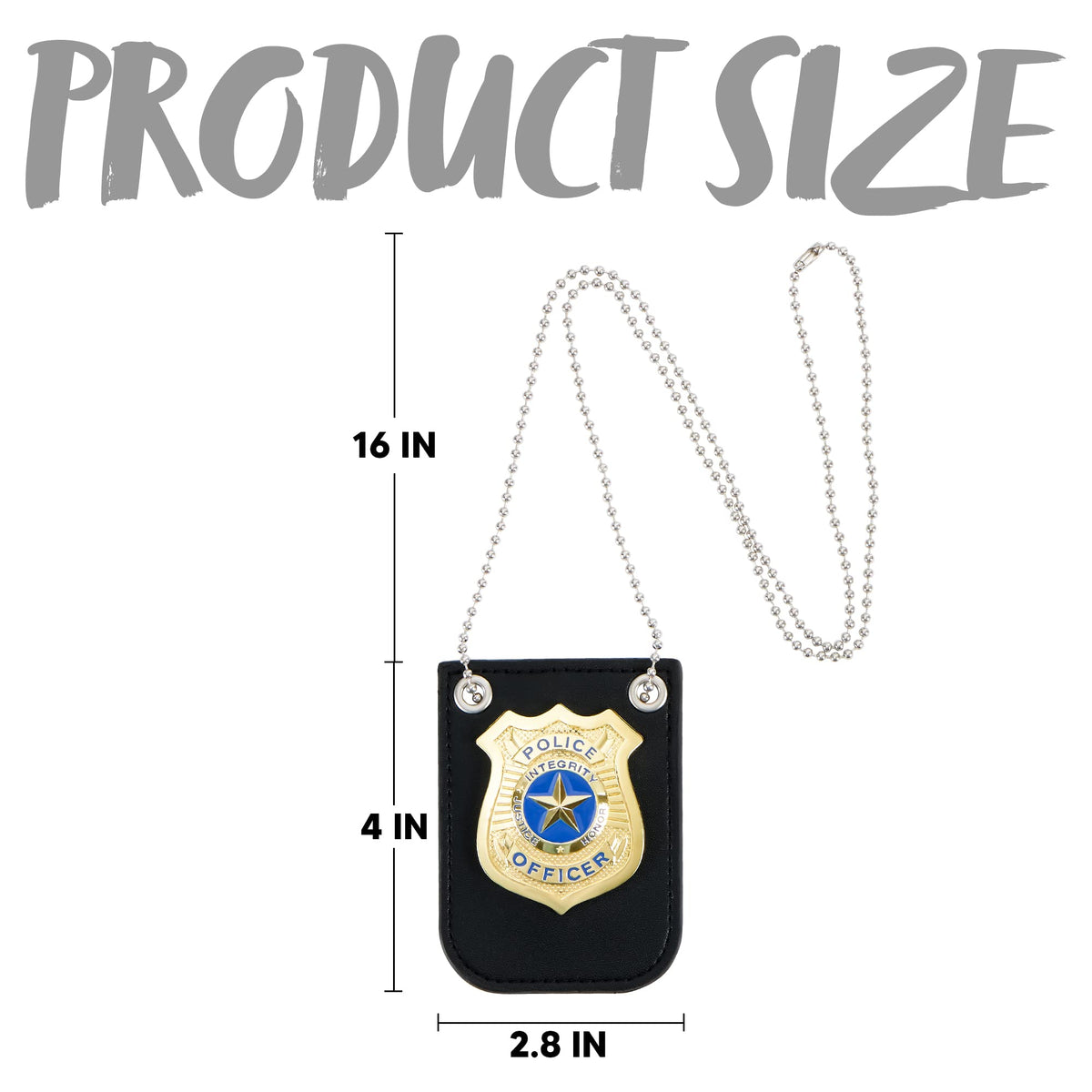 Play-Act Gold & Silver Badge Set - Pretend Police Role Play Toy